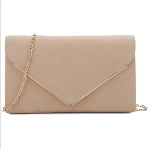 Charming Tailor Beige Suede Clutch